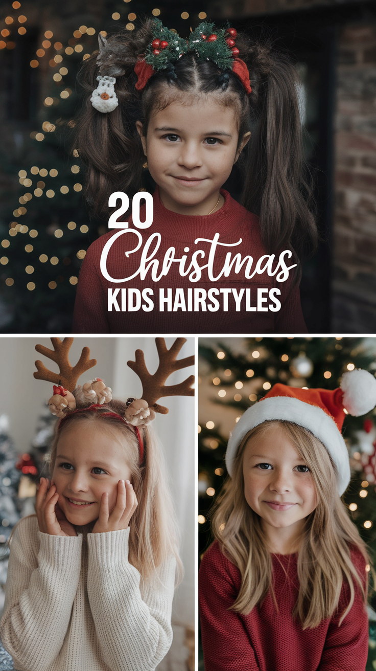 Christmas Kids Hairstyles: Festive Looks for the Holiday Season 20 Ideas