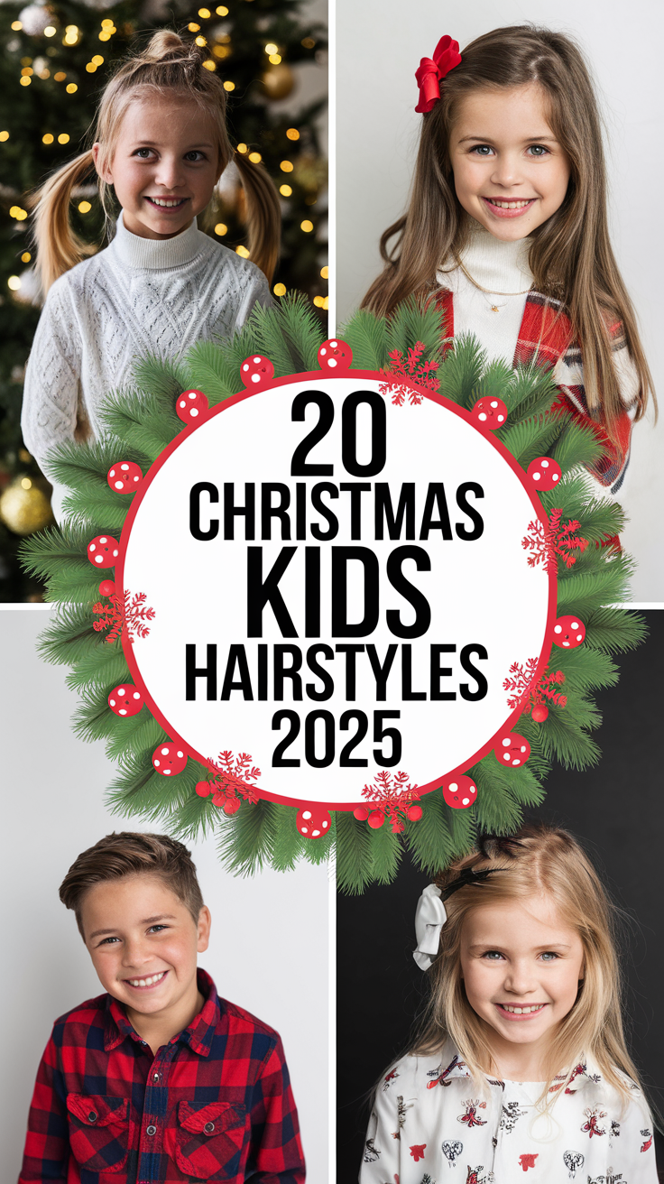 Christmas Kids Hairstyles: Festive Looks for the Holiday Season 20 Ideas