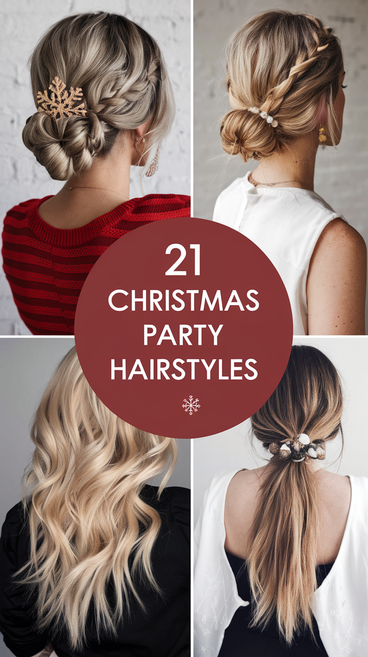 Christmas Party Hairstyles to Make You Shine 21 Ideas