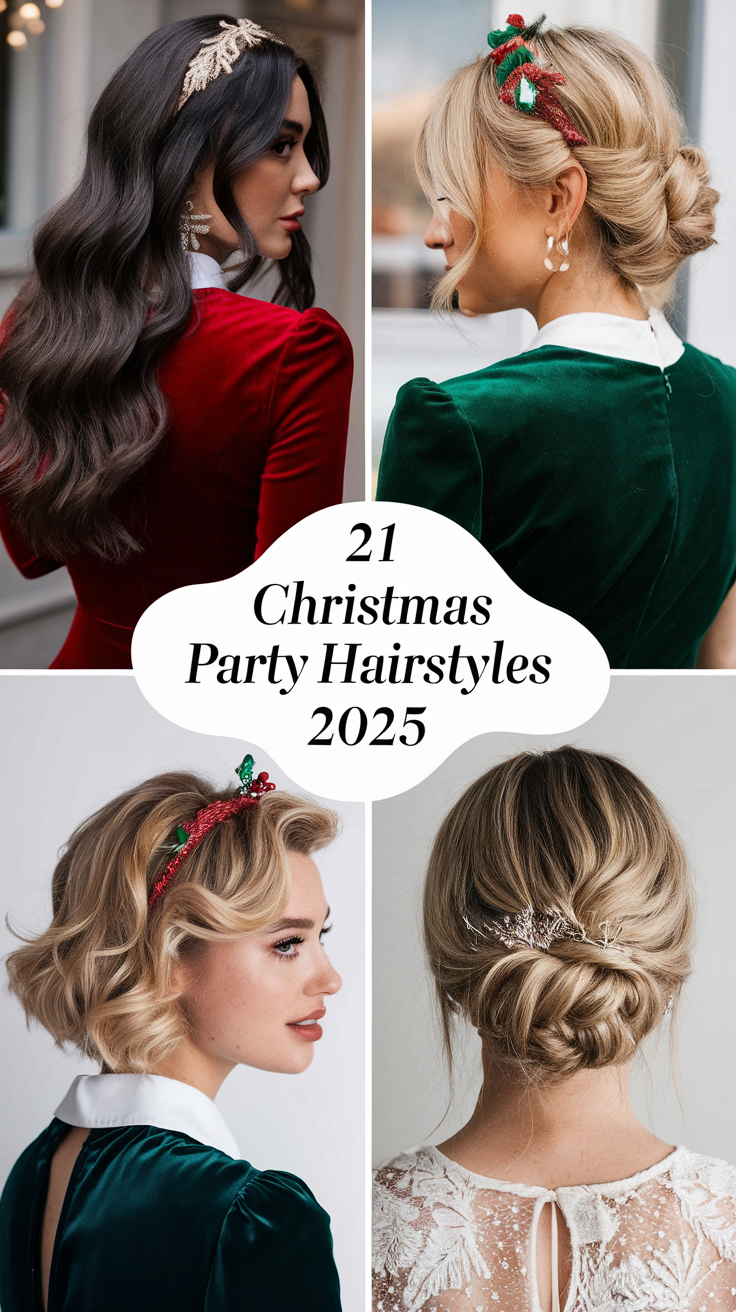 Christmas Party Hairstyles to Make You Shine 21 Ideas