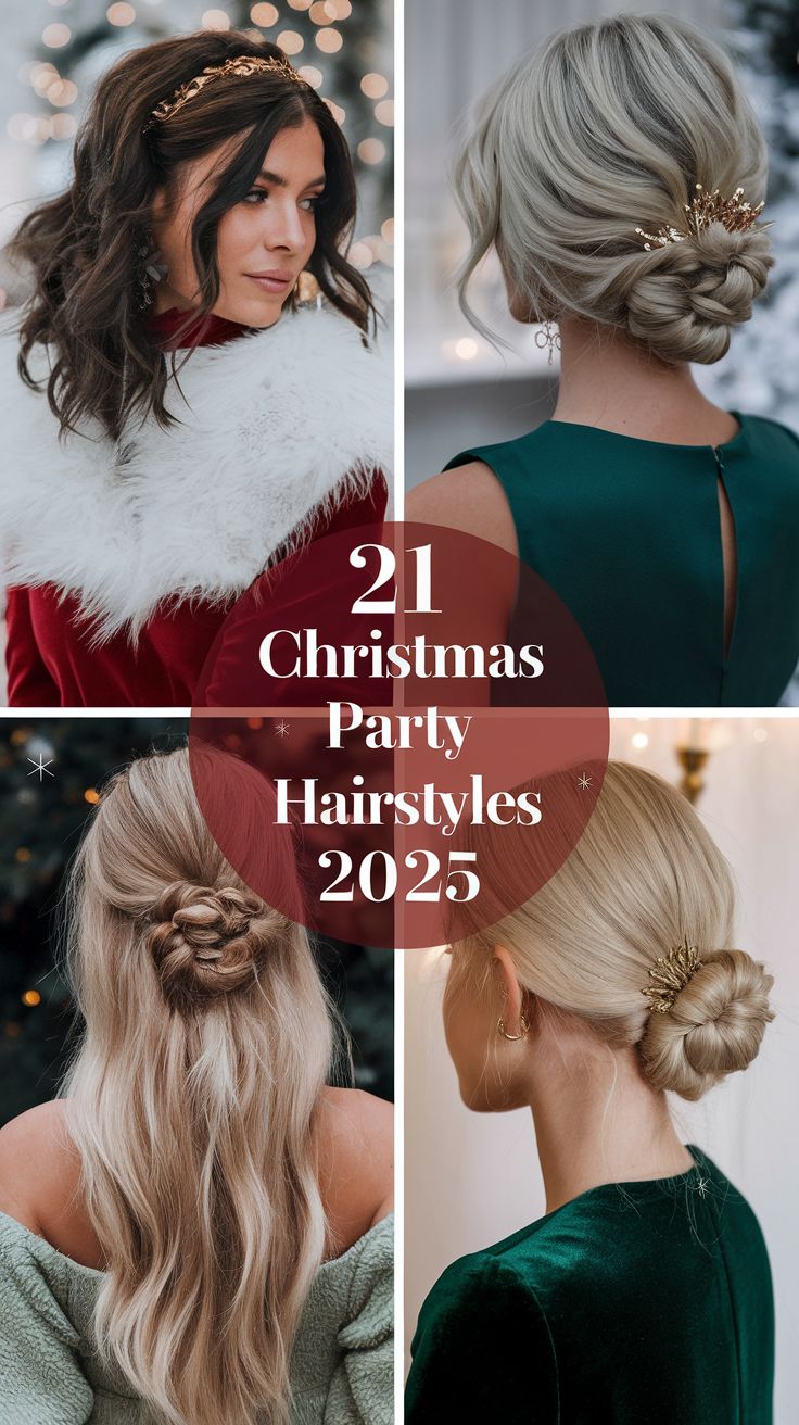 Christmas Party Hairstyles to Make You Shine 21 Ideas