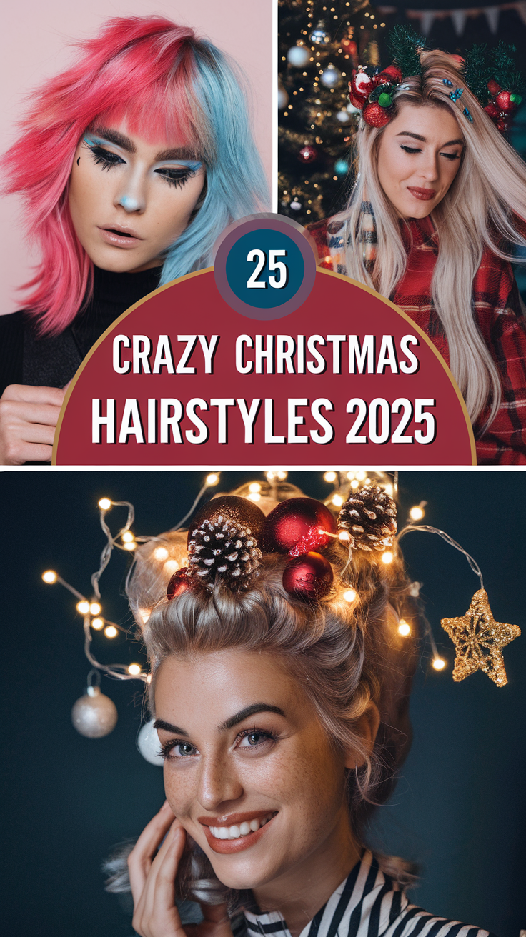 Crazy Christmas Hairstyles: Fun and Festive Looks for the Holiday Season 25 Ideas