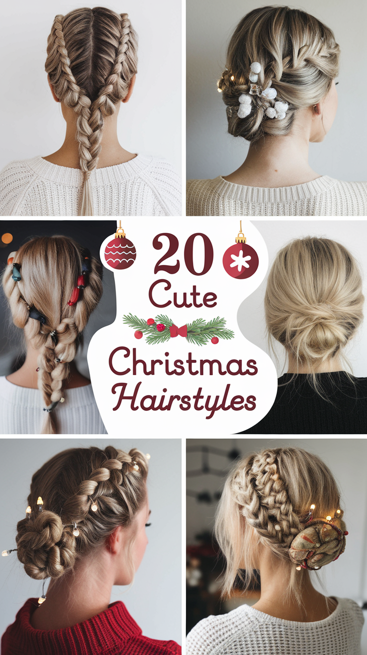 Cute Christmas Hairstyles to Try This Holiday Season 20 Ideas