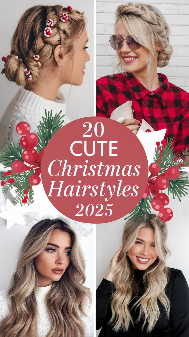 Cute Christmas Hairstyles to Try This Holiday Season 20 Ideas