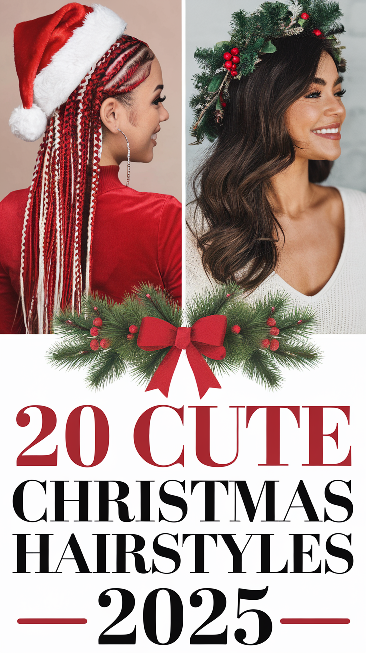 Cute Christmas Hairstyles to Try This Holiday Season 20 Ideas