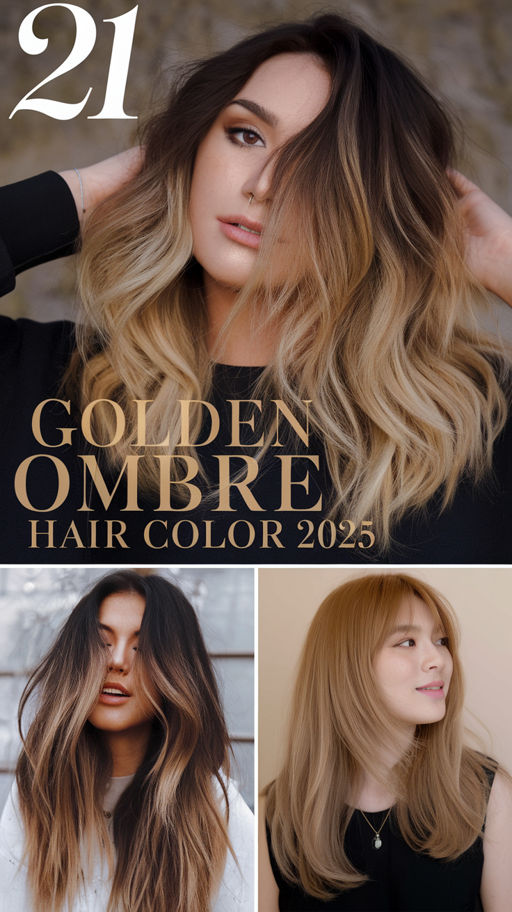 Golden Ombre Hair Color 2025: The Radiance of Sun-Kissed Strands 21 Ideas