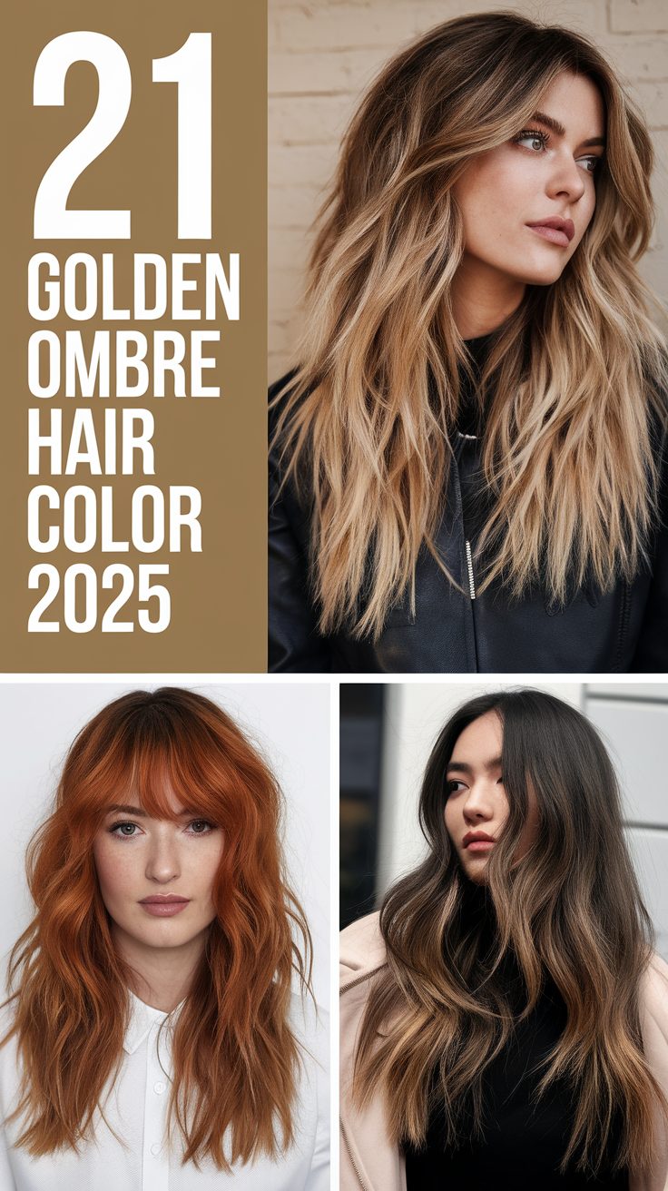 Golden Ombre Hair Color 2025: The Radiance of Sun-Kissed Strands 21 Ideas