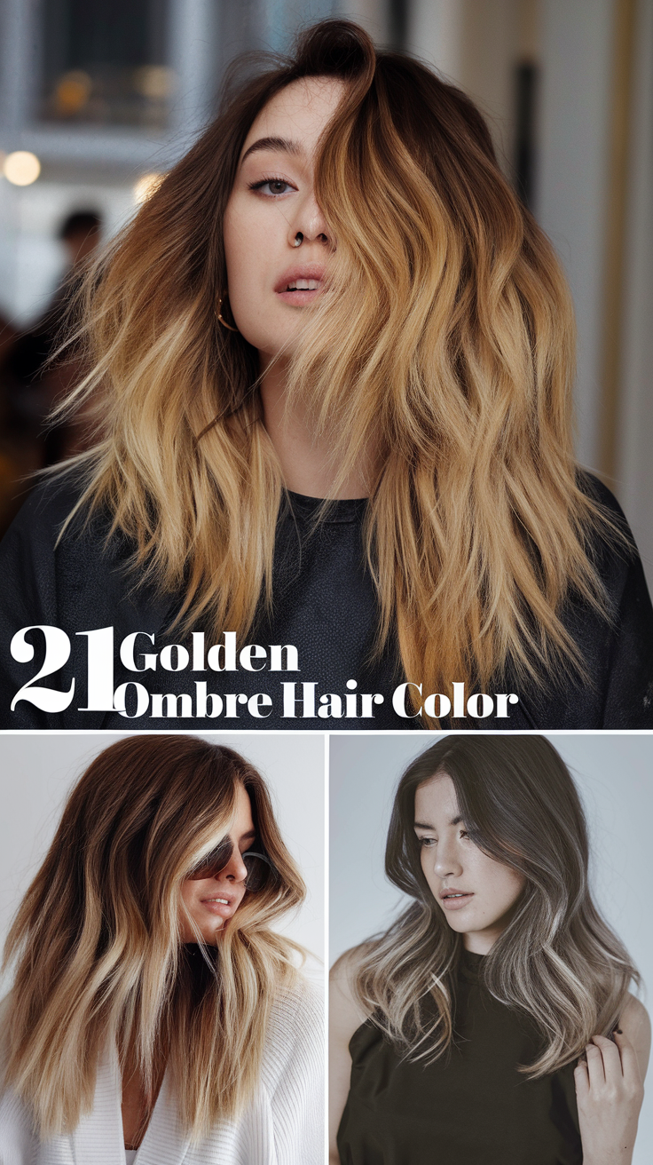 Golden Ombre Hair Color 2025: The Radiance of Sun-Kissed Strands 21 Ideas