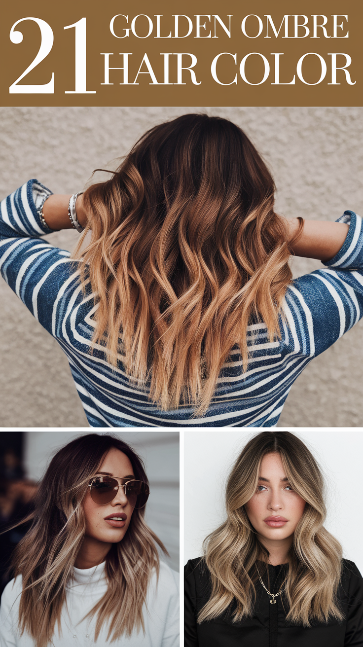 Golden Ombre Hair Color 2025: The Radiance of Sun-Kissed Strands 21 Ideas