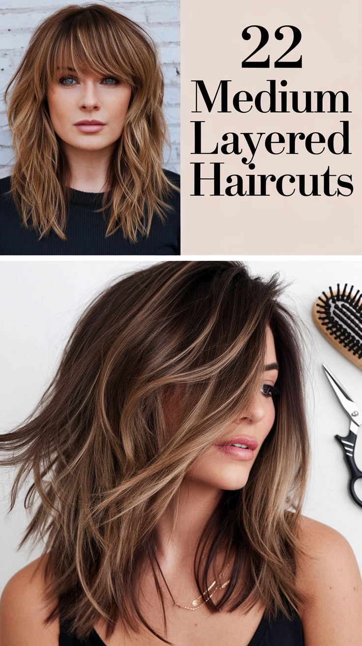 Trending Medium Layered Haircuts for 2025: Top Styles and Tips 22 Ideas