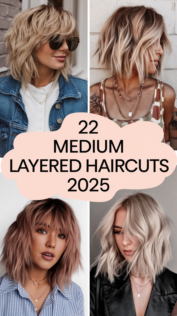 Trending Medium Layered Haircuts for 2025: Top Styles and Tips 22 Ideas