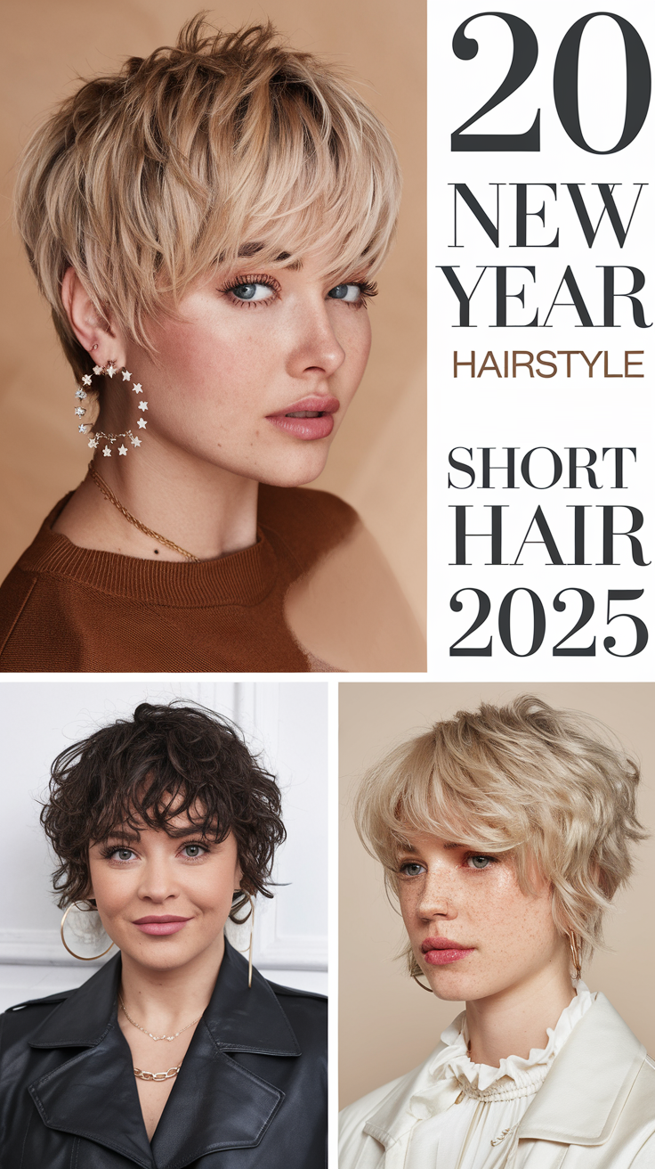 20 New Year Hairstyle Short Hair Ideas to Shine This Festive Season