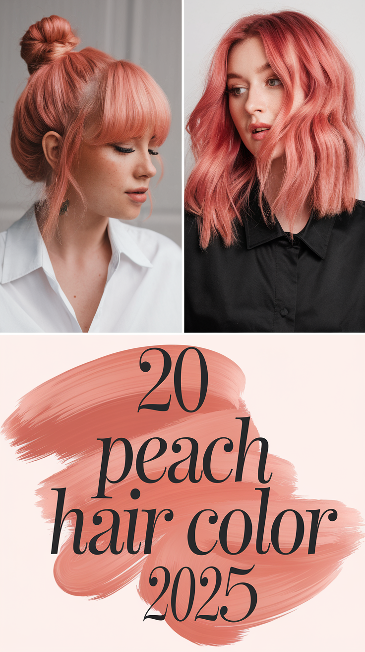 Peach Hair Color Trends for 2025: Vibrant, Versatile, and Effortlessly Chic 20 Ideas