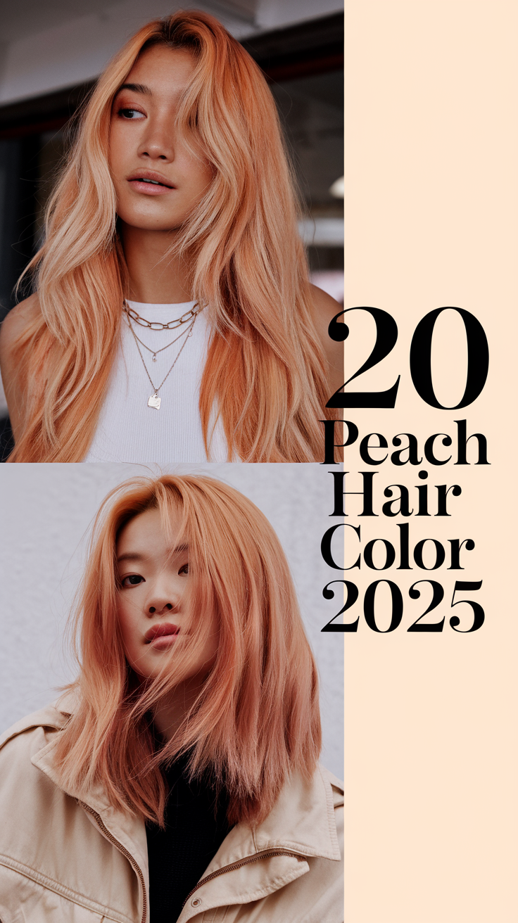 Peach Hair Color Trends for 2025: Vibrant, Versatile, and Effortlessly Chic 20 Ideas