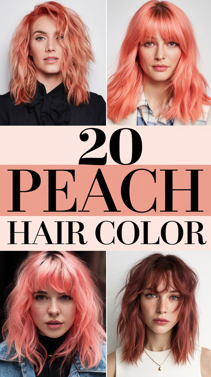 Peach Hair Color Trends for 2025: Vibrant, Versatile, and Effortlessly Chic 20 Ideas