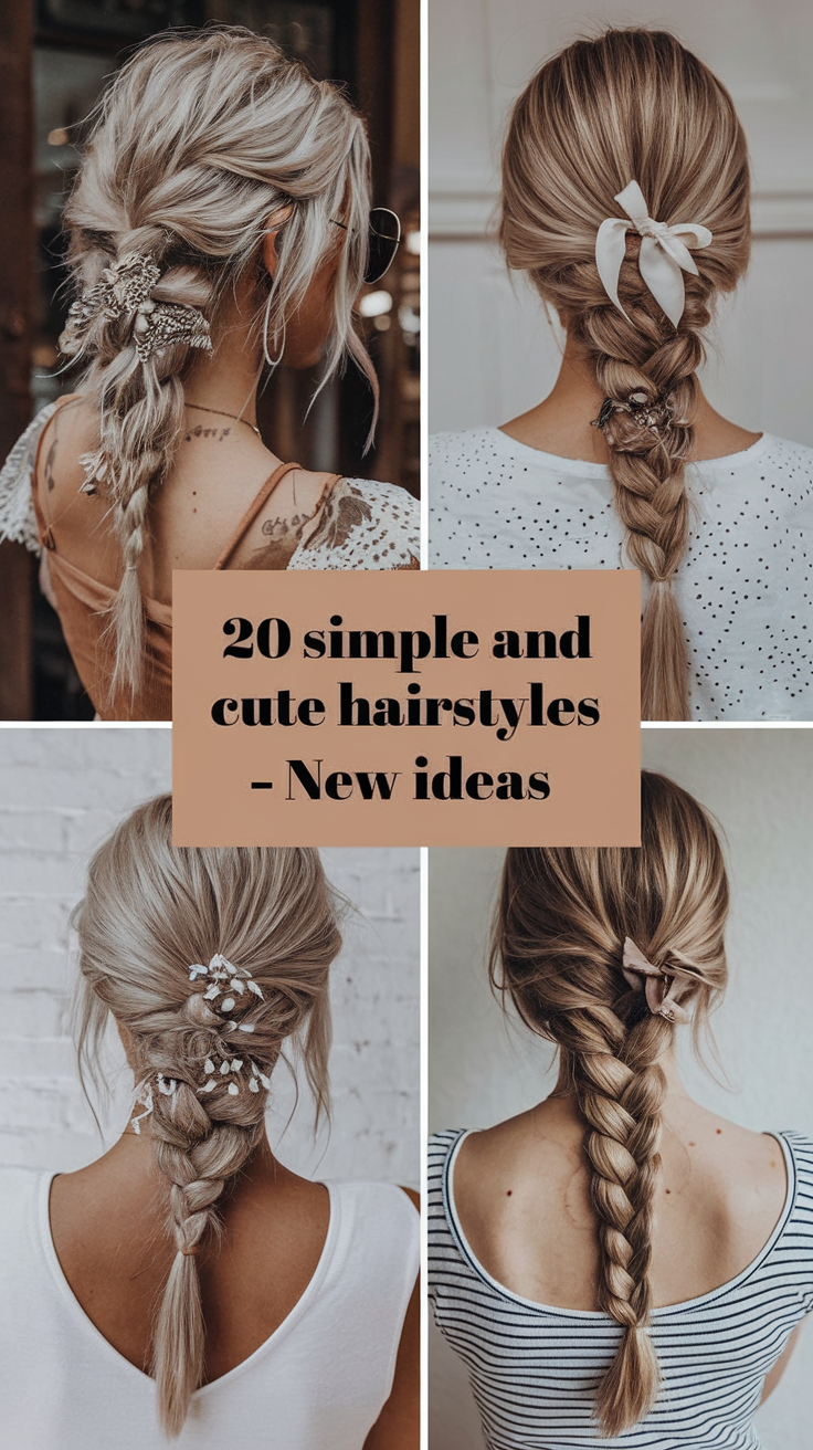 20 Simple and Cute Hairstyles for 2025 – Fresh Ideas for Every Hair Type