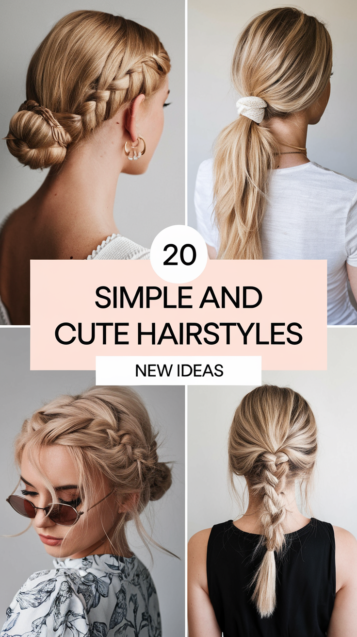 20 Simple and Cute Hairstyles for 2025 – Fresh Ideas for Every Hair Type