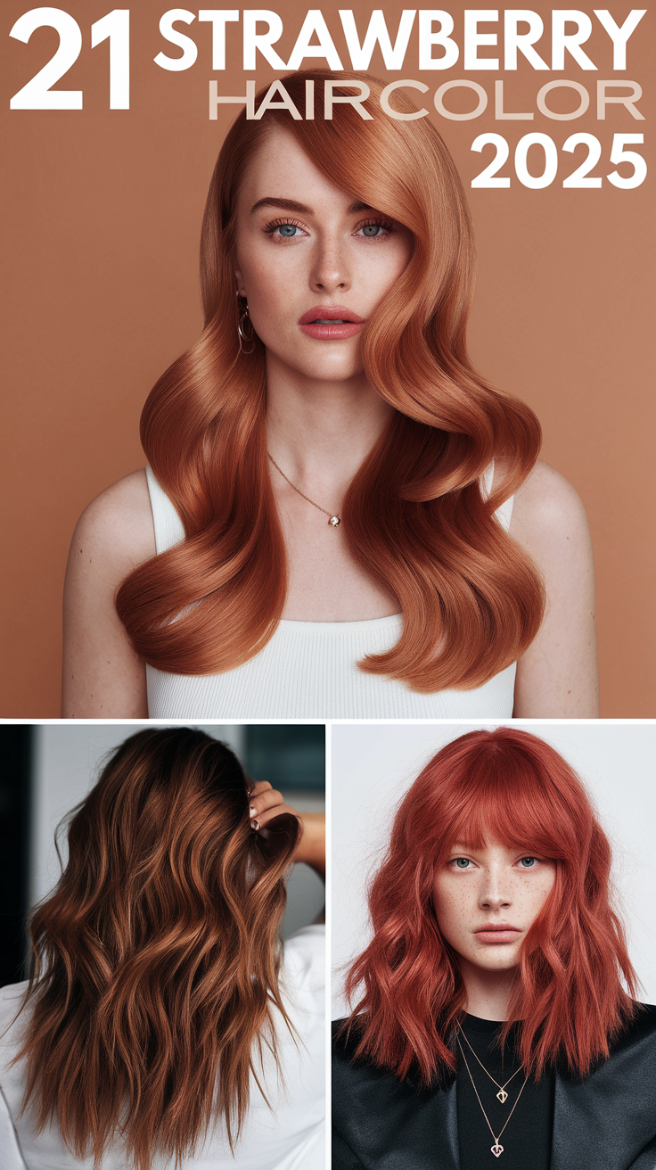 Strawberry Hair Color 2025: A Bold Yet Elegant Trend for Every Style 21 Ideas