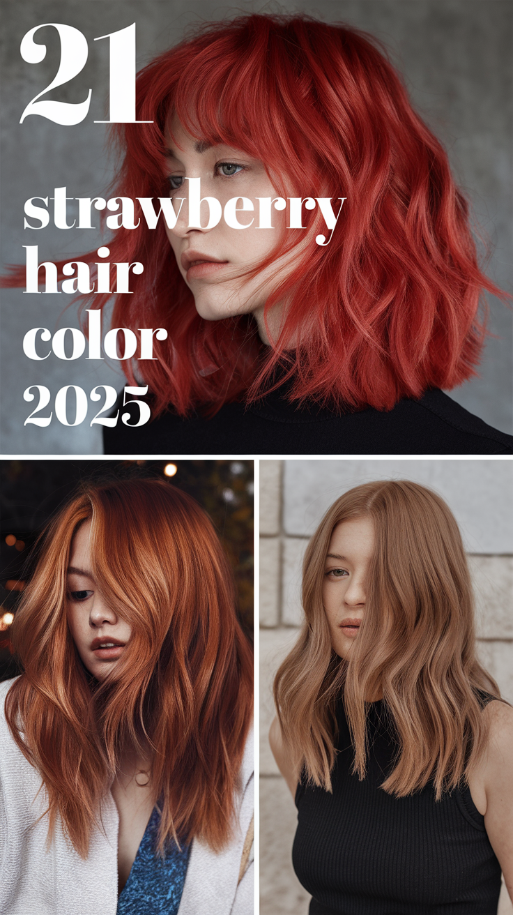 Strawberry Hair Color 2025: A Bold Yet Elegant Trend for Every Style 21 Ideas