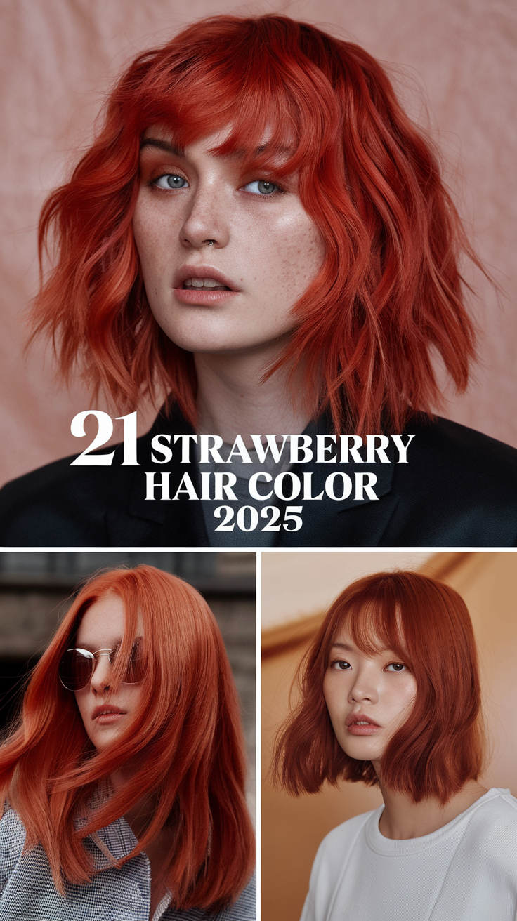 Strawberry Hair Color 2025: A Bold Yet Elegant Trend for Every Style 21 Ideas