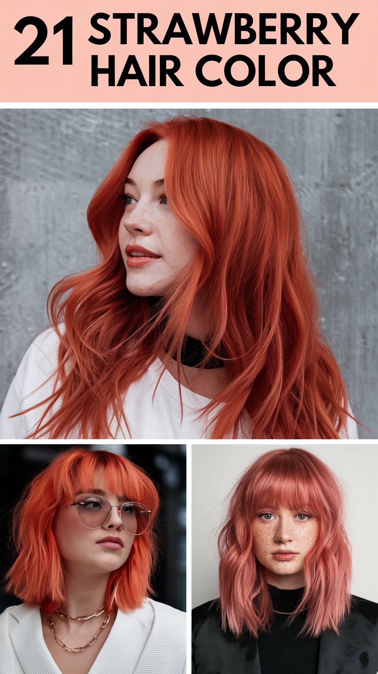 Strawberry Hair Color 2025: A Bold Yet Elegant Trend for Every Style 21 Ideas