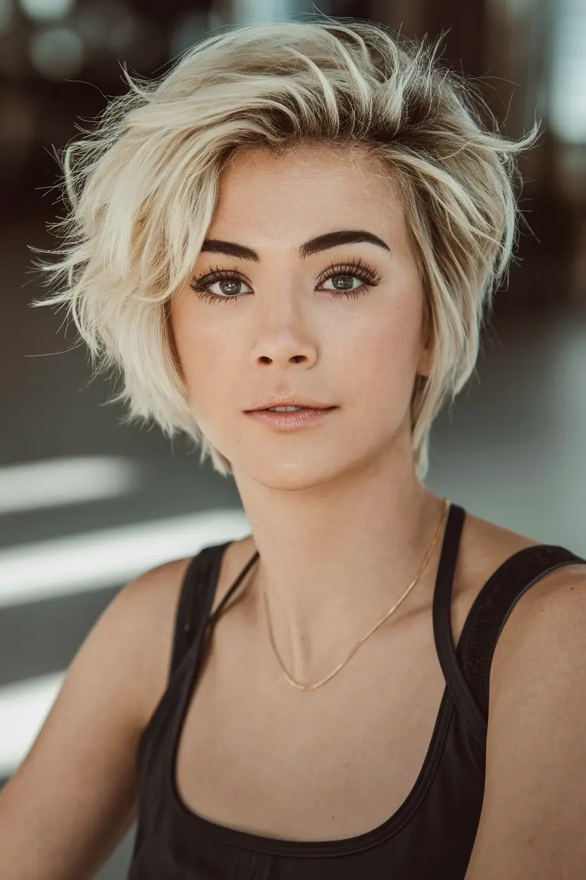 bob haircuts - summer ideas 2025 Playful Tousled Short Bob