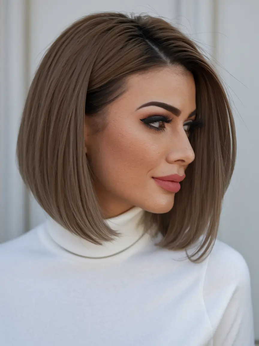 bob haircuts - summer ideas 2025 Polished Mocha Long Bob