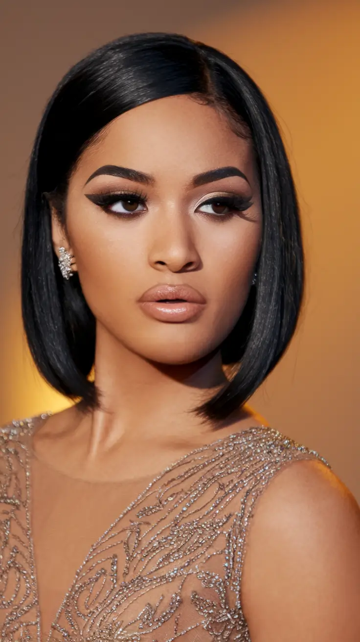 bob haircuts - summer ideas 2025 Sleek Party-Ready Tapered Bob