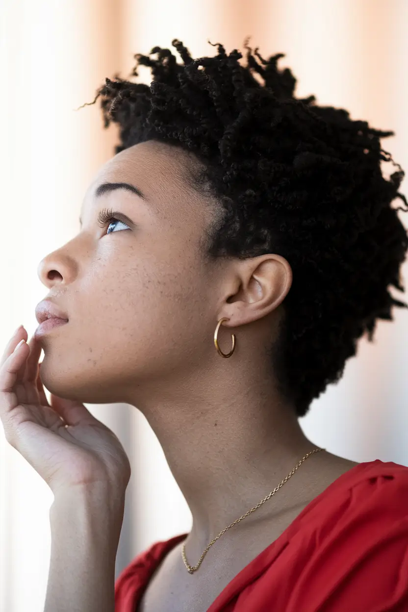 pixie haircuts for summer Natural Coils with Crowned Volume