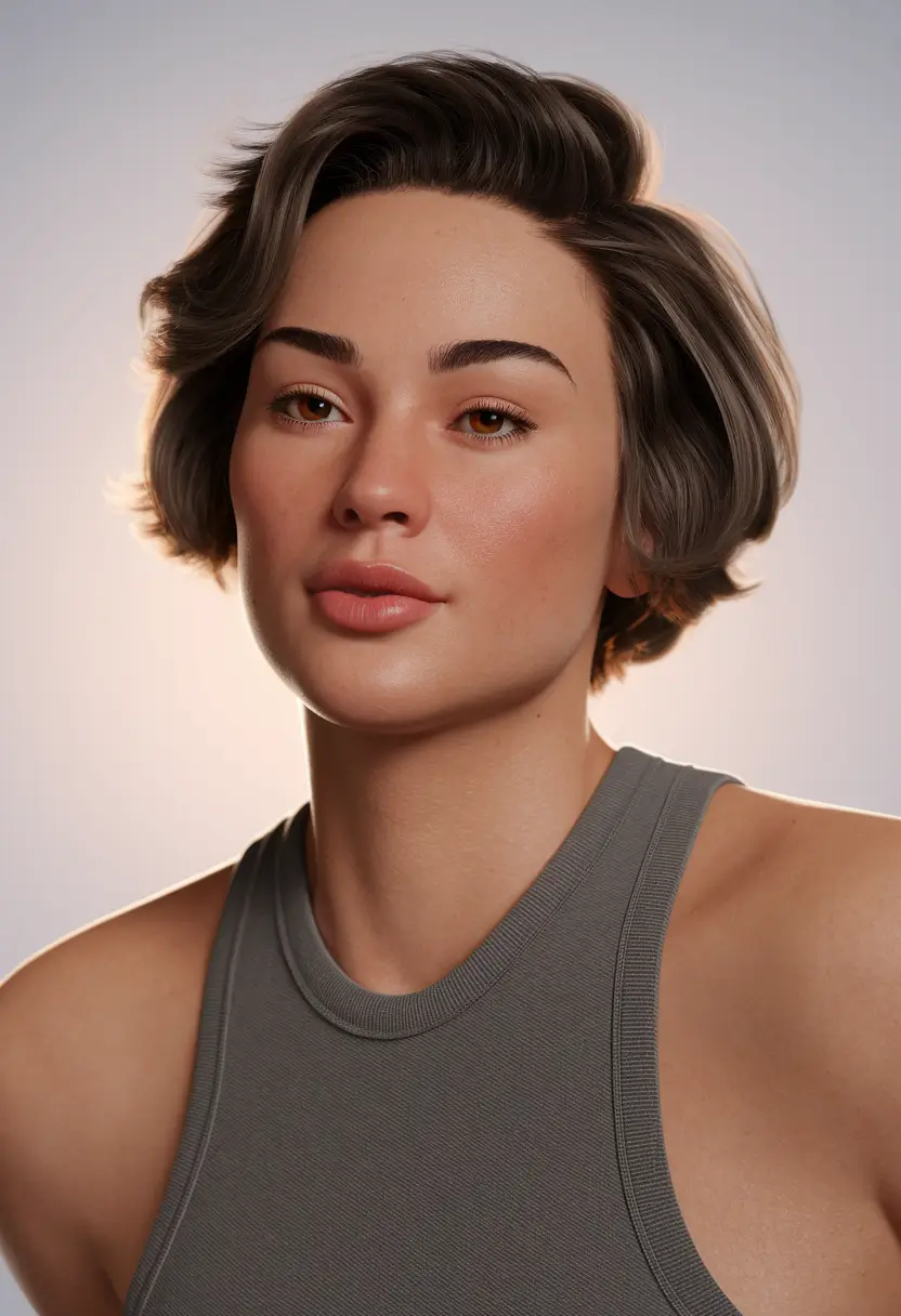 summer hair color for brunettes short pixie cuts bob haircuts Soft Flicked Bob-Pixie for Sporty Cool