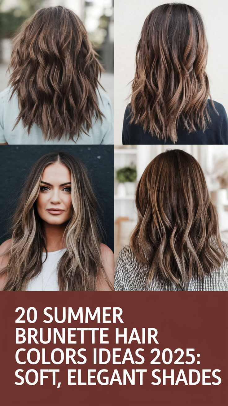 Summer Brunette Hair Colors 20 Ideas 2025: Soft, Elegant Shades