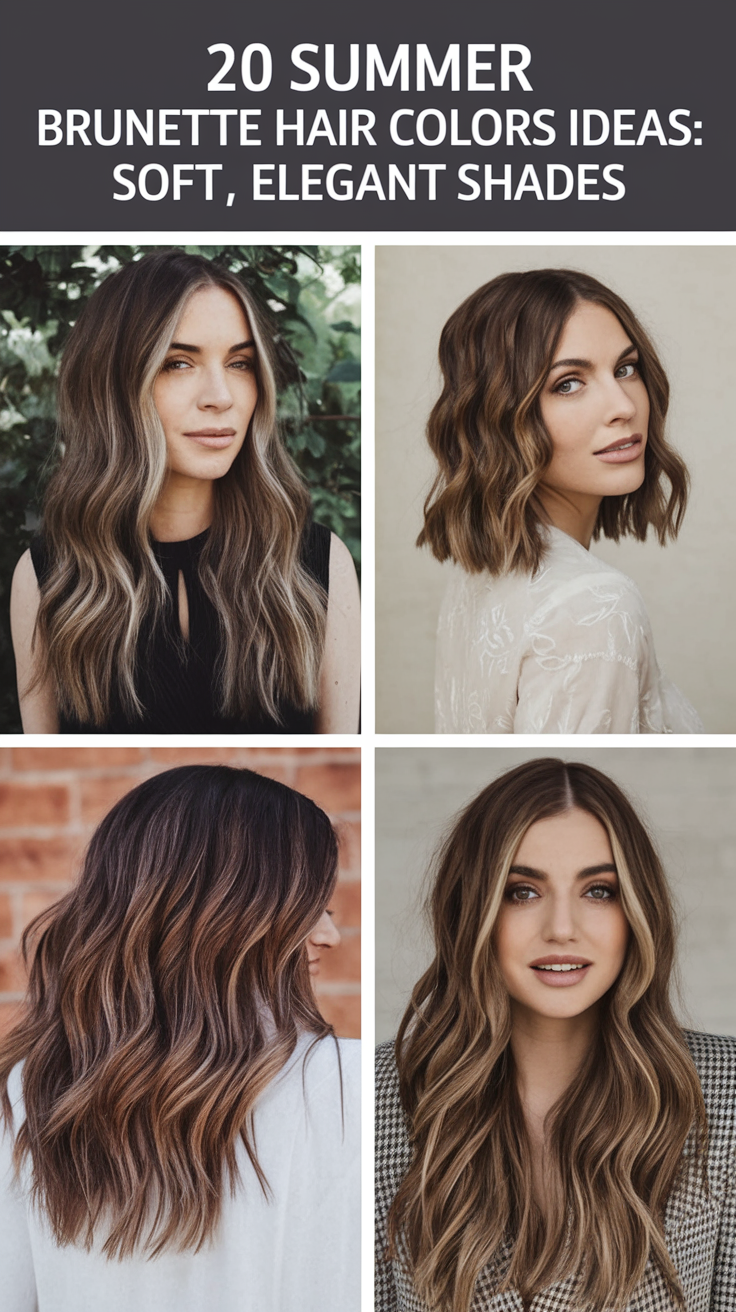 Summer Brunette Hair Colors 20 Ideas 2025: Soft, Elegant Shades