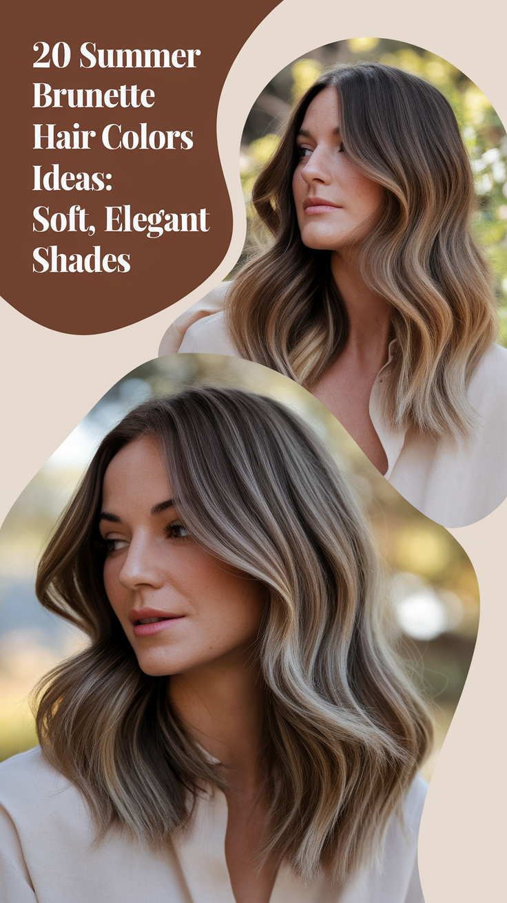 Summer Brunette Hair Colors 20 Ideas 2025: Soft, Elegant Shades