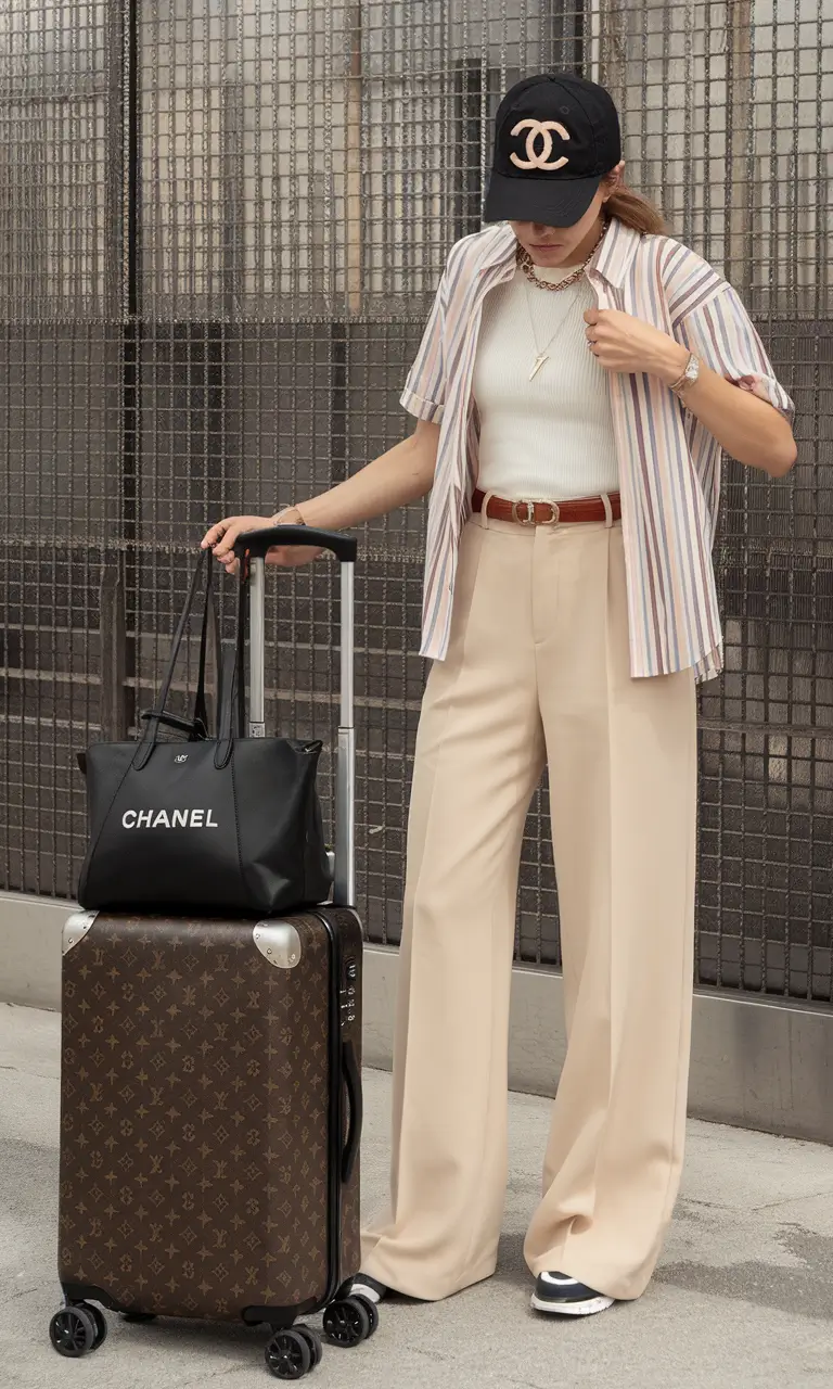 Traveling capsule wardrobe for summer vacation 2025 Elevated Airport Outfit Goals