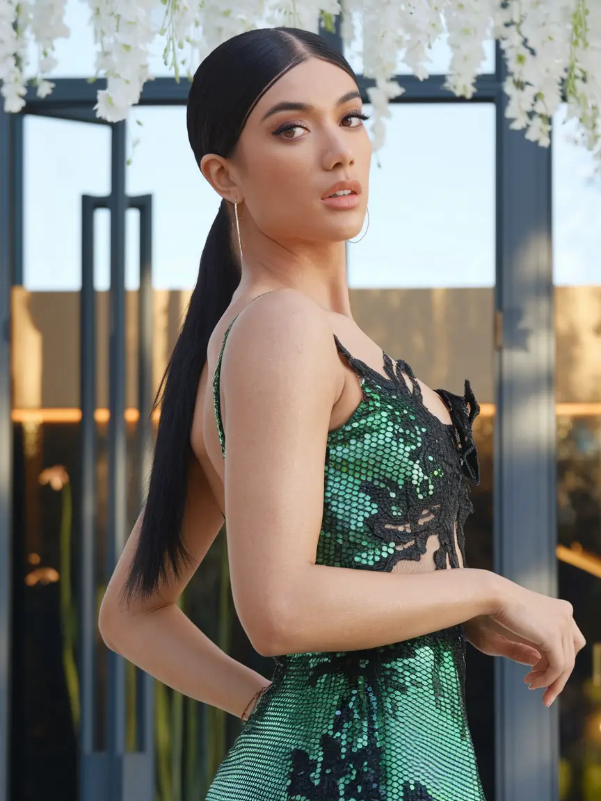 cute natural summer hairstyles Long Low Ponytail with Precision Part