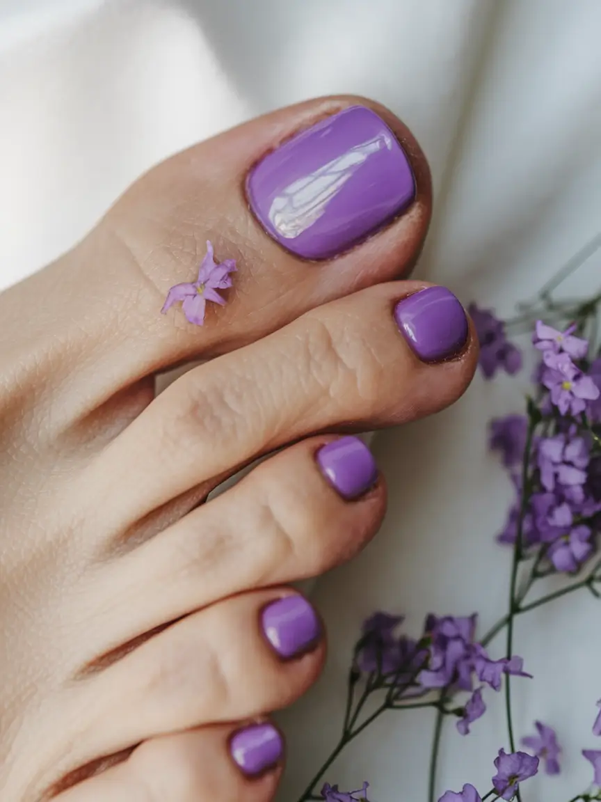 Cute Summer Toe Nails for 2025 Lavender Solstice Revival