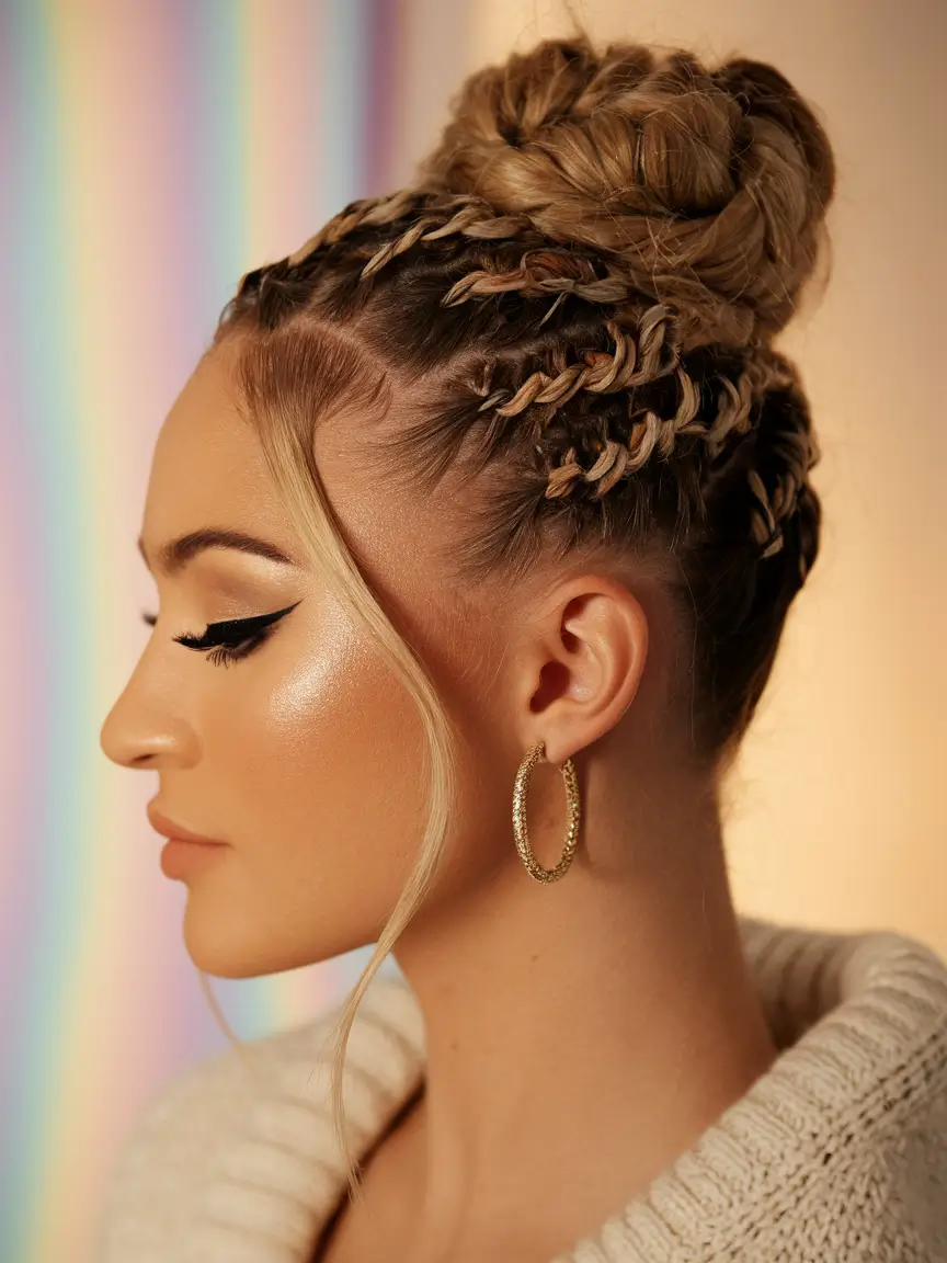 easy summer updos for medium hair braided crown bun