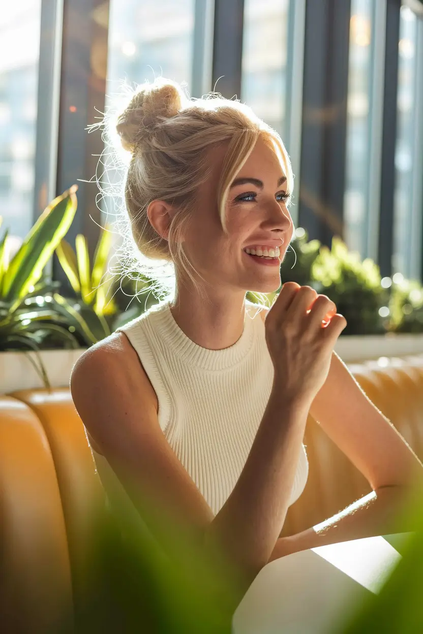 easy summer updos for thin hair carefree messy bun