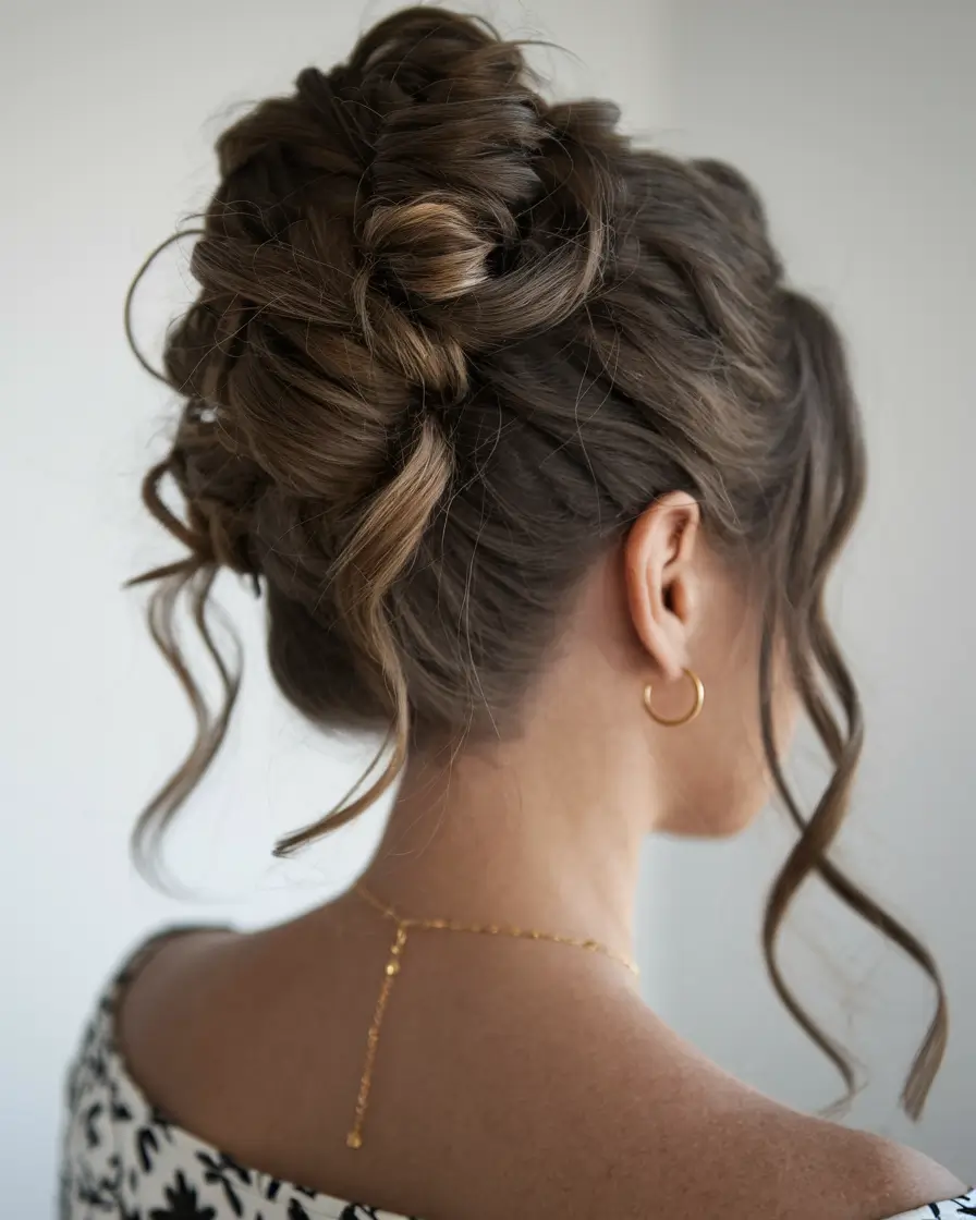easy summer updo for curly hair