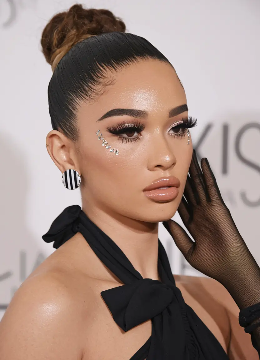 easy summer updos for long hair tutorial slicked-back top knot