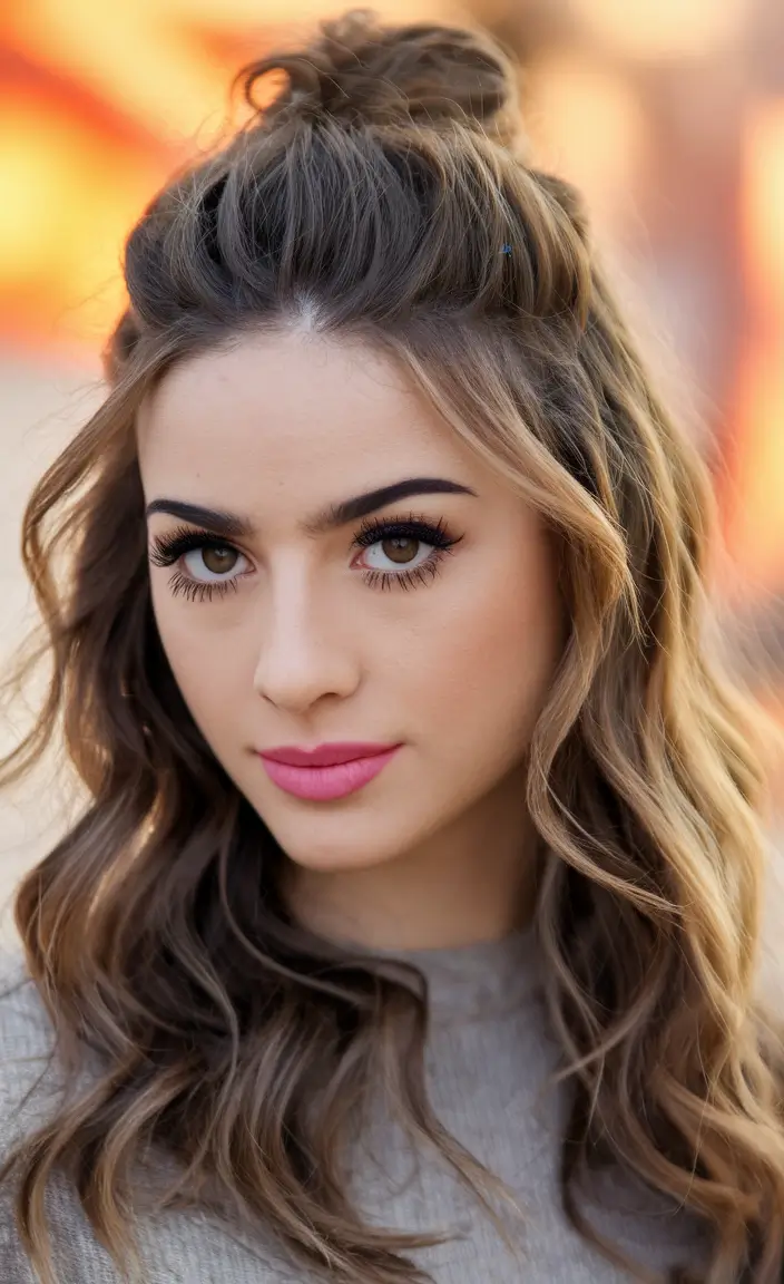 easy summer updos for medium length hair half-up top knot