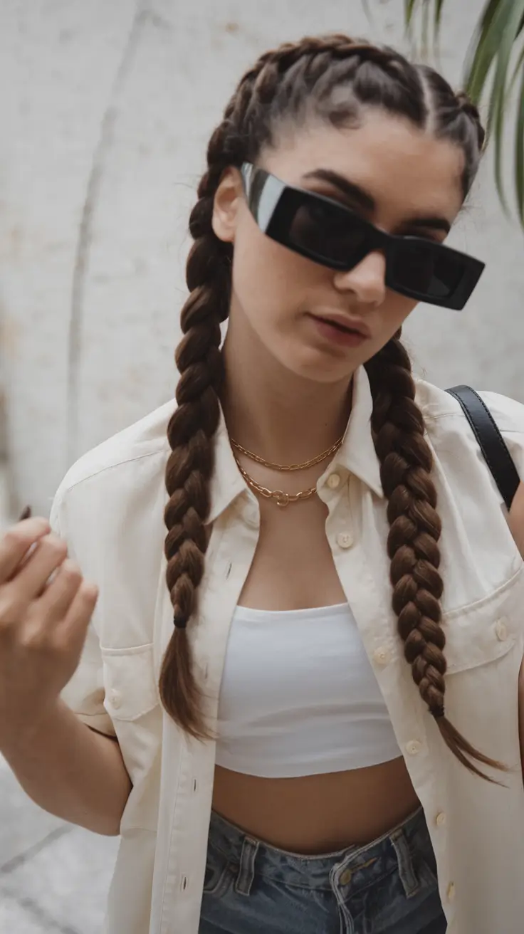 easy & Cute hairstyles - Summer 2025 Thick Boxer Braids with Bold Street Vibes