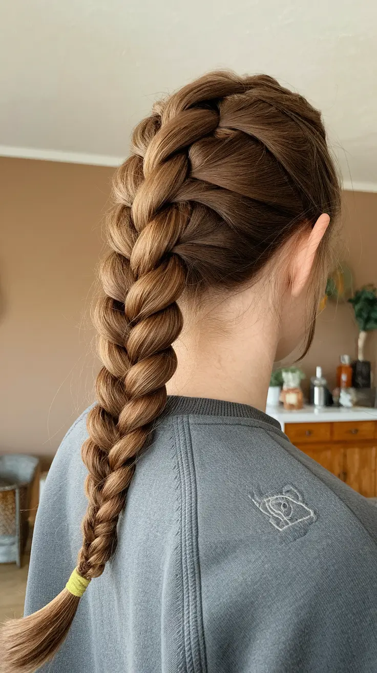 Fresh Summer Hairstyles for Teen Girls 2025 Chunky Side Braid for Casual Cool