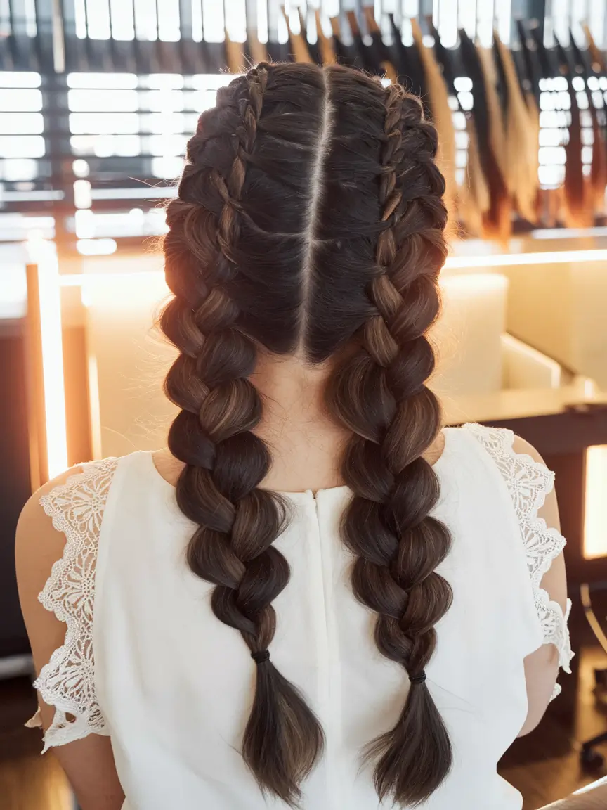 Fresh Summer Hairstyles for Teen Girls 2025 Pulled Dutch Braids for Bold Confidence