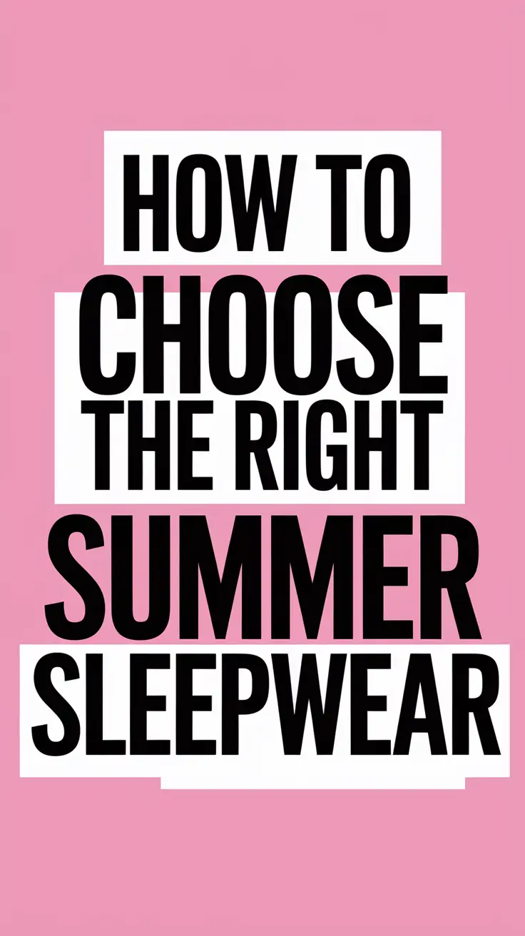 How to Choose the Right Summer Sleepwear: What Actually Helped Me Sleep Better