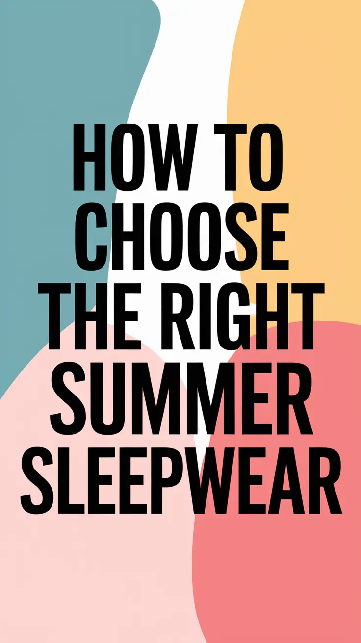 How to Choose the Right Summer Sleepwear: What Actually Helped Me Sleep Better