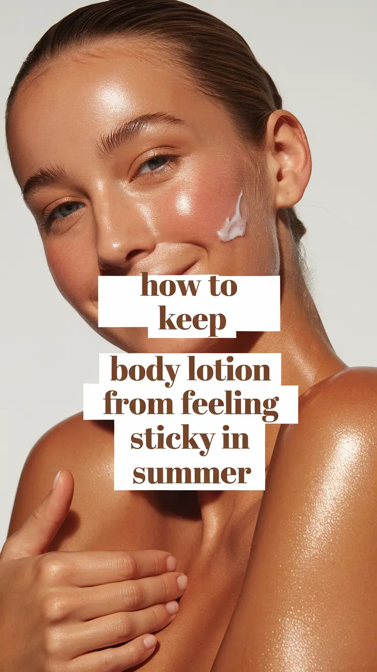 How to Keep Body Lotion from Feeling Sticky in Summer