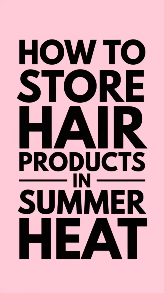 How to Store Hair Products in Summer Heat: My 2025 Routine