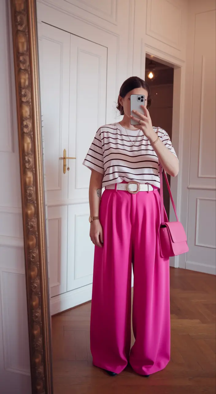 Oversized outfits for the summer of 2025 Effortless Parisian Pink with a Twist