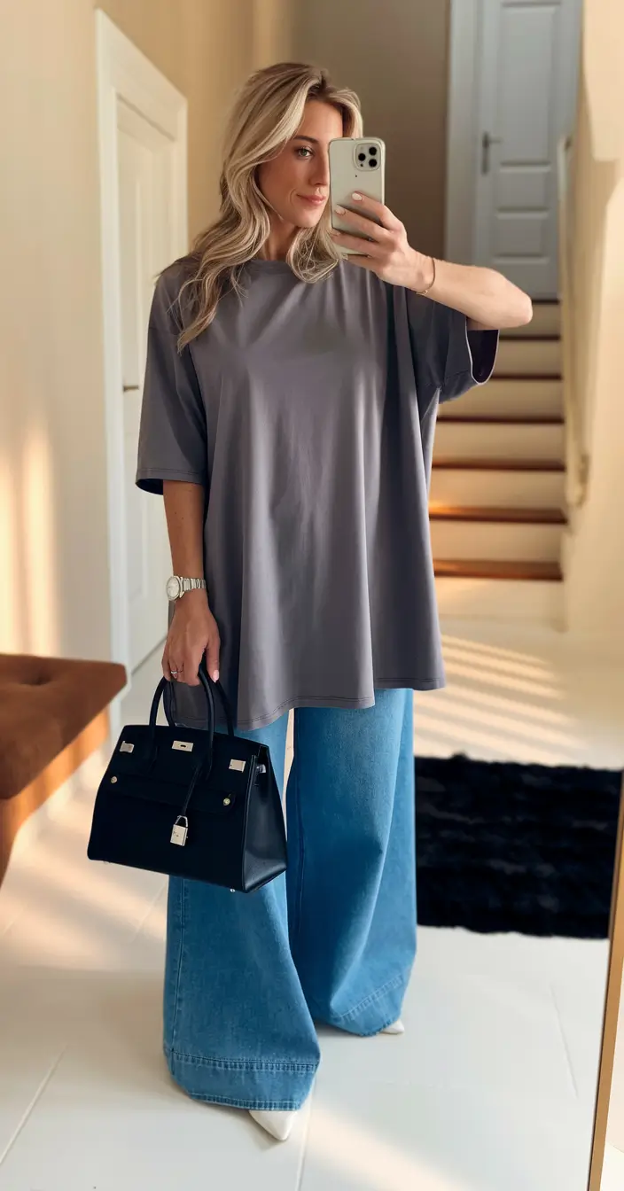Oversized outfits for the summer of 2025 Denim and Steel: The New Power Combo